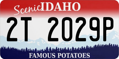 ID license plate 2T2029P