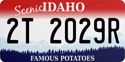 ID license plate 2T2029R