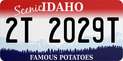 ID license plate 2T2029T