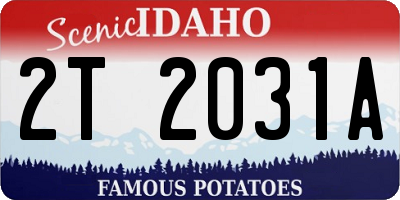 ID license plate 2T2031A