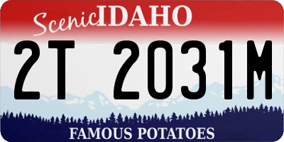 ID license plate 2T2031M