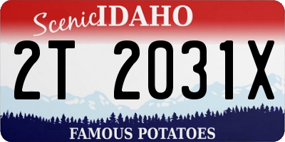 ID license plate 2T2031X