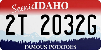 ID license plate 2T2032G