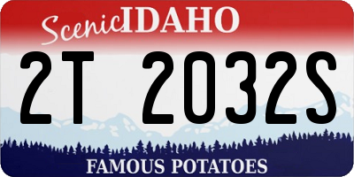ID license plate 2T2032S