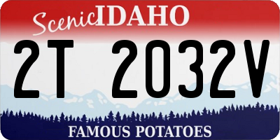 ID license plate 2T2032V