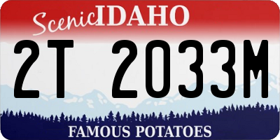 ID license plate 2T2033M