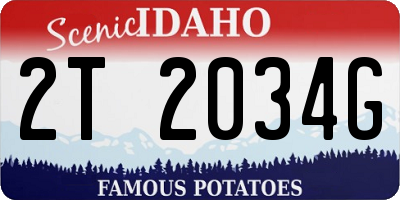 ID license plate 2T2034G