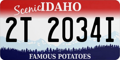 ID license plate 2T2034I