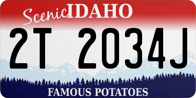 ID license plate 2T2034J