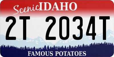 ID license plate 2T2034T