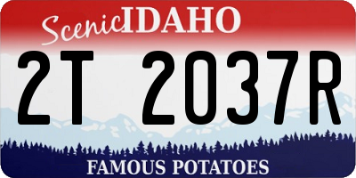 ID license plate 2T2037R