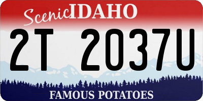ID license plate 2T2037U