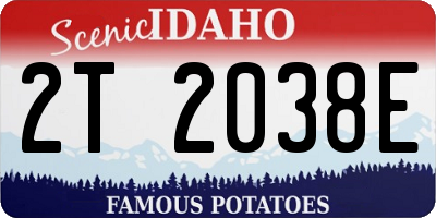 ID license plate 2T2038E