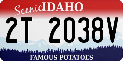 ID license plate 2T2038V