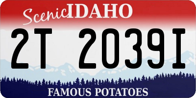 ID license plate 2T2039I