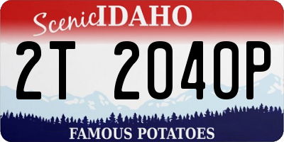 ID license plate 2T2040P