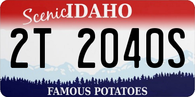 ID license plate 2T2040S