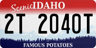 ID license plate 2T2040T