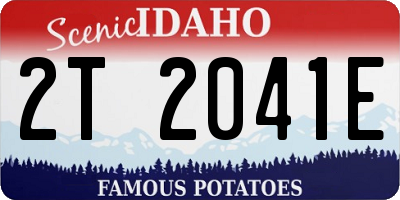 ID license plate 2T2041E