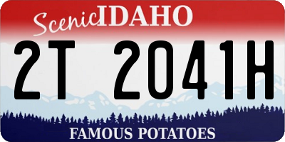 ID license plate 2T2041H