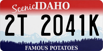 ID license plate 2T2041K