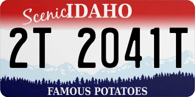 ID license plate 2T2041T