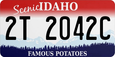ID license plate 2T2042C