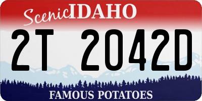 ID license plate 2T2042D