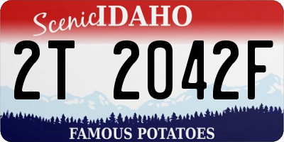 ID license plate 2T2042F