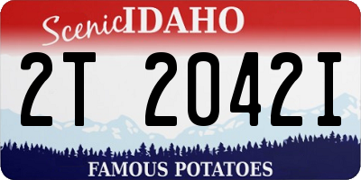 ID license plate 2T2042I