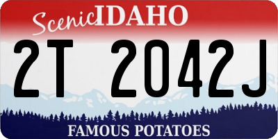 ID license plate 2T2042J