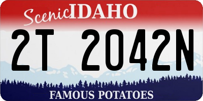 ID license plate 2T2042N