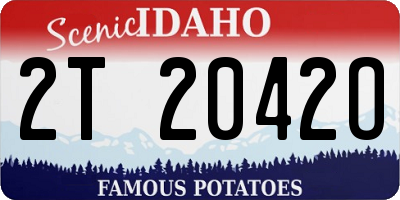 ID license plate 2T2042O