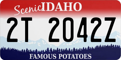 ID license plate 2T2042Z