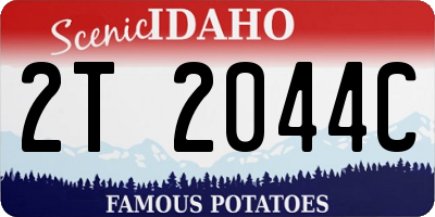 ID license plate 2T2044C