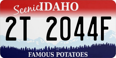 ID license plate 2T2044F