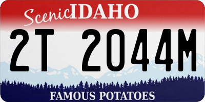 ID license plate 2T2044M