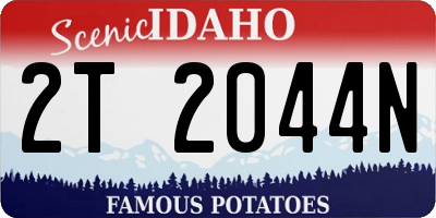 ID license plate 2T2044N