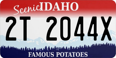 ID license plate 2T2044X