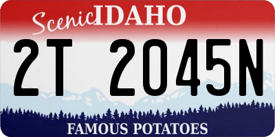 ID license plate 2T2045N