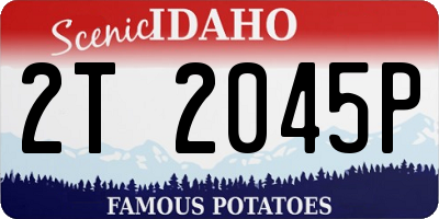 ID license plate 2T2045P