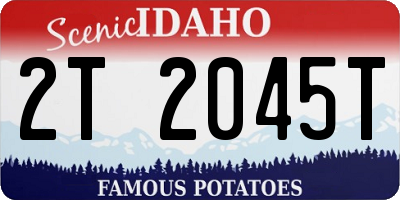 ID license plate 2T2045T