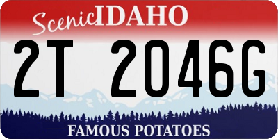 ID license plate 2T2046G