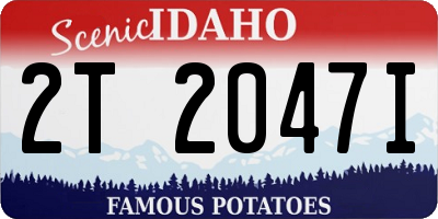ID license plate 2T2047I