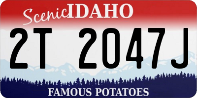 ID license plate 2T2047J