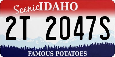 ID license plate 2T2047S