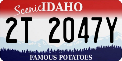 ID license plate 2T2047Y