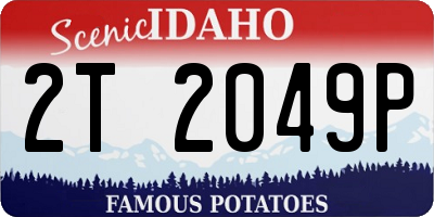 ID license plate 2T2049P