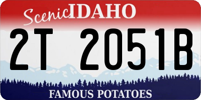 ID license plate 2T2051B