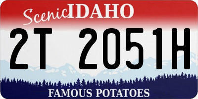 ID license plate 2T2051H